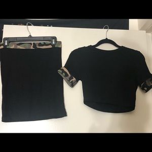 2 piece skirt with matching top